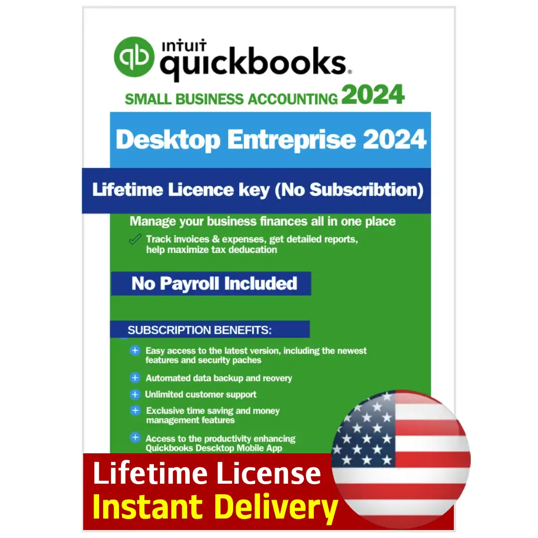QuickBooks Desktop Enterprise Solutions 24 - One-Time Purchase for 3 User key - Image 1